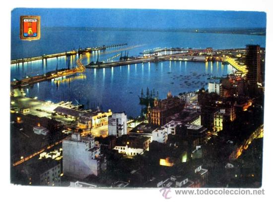 Cartes Postales: Postal Alicante Vista nocturna Puerto Ed A Subirats Casanovas a&ntilde;os 70 sin circular