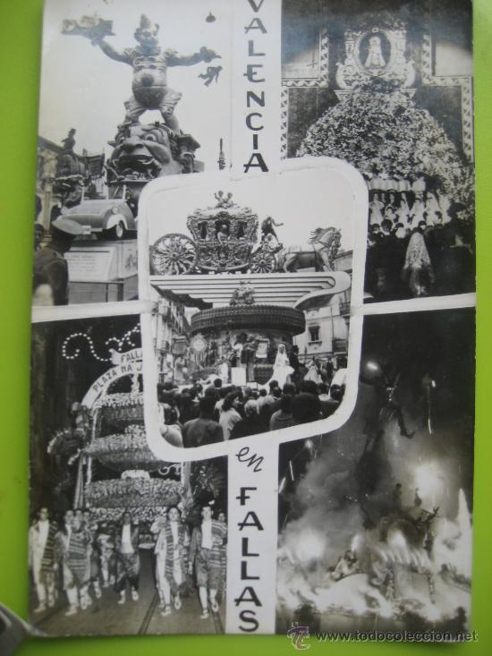 Postales: Valencia en Fallas. JDP. Escrita - Foto 1