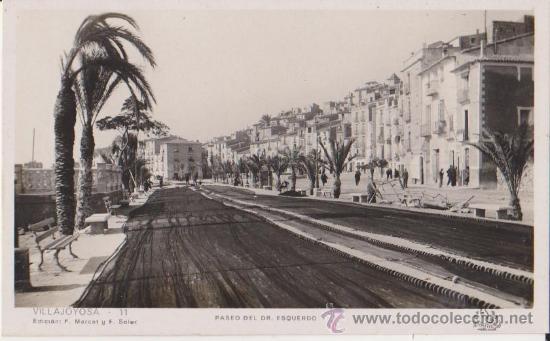 Postais: Villajoyosa Paseo del Dr Esquerdo ,Oriol Edicion F Marcet y E Soler