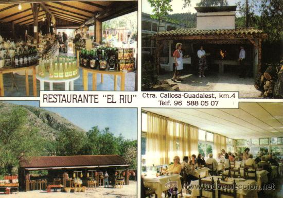 Postkarten: N&ordm; 4608 POSTAL ALICANTE RESTAURANTE EL RIU GUADALEST