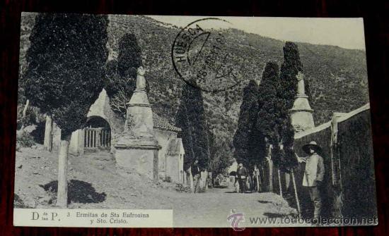 Postais: ANTIGUA POSTAL DE ERMITAS DE SANTA EUFROSINA Y SANTO CRISTO, CASTELLON, CIRCULADA.