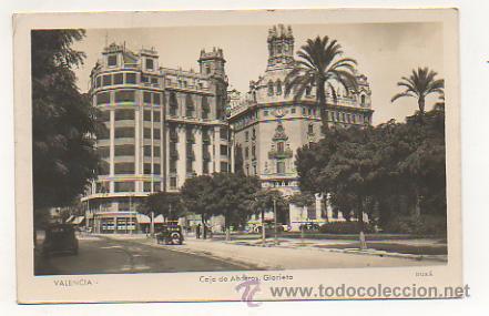 Postkarten: CAJA DE AHORROS. GLORIETA. VALENCIA. (FOT. DUR&Aacute;).