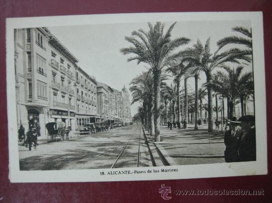 Postkarten: ALICANTE - PASEO DE LOS MARTIRES
