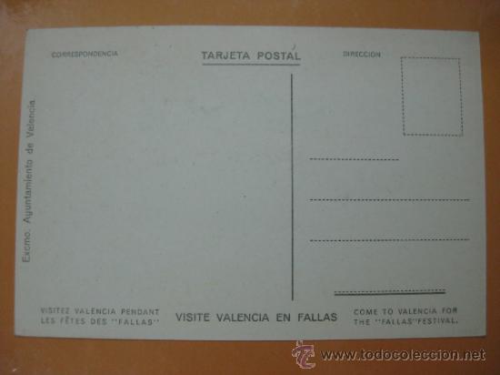 Postales: VALENCIA - FALLAS - A&Ntilde;O 1957 - Foto 2