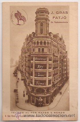 Postales: Valencia: tarjeta publicitaria de almacenes Rey Don Jaime - Foto 1 - 30889648