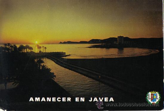 Postales: POSTAL AMANECER EN JAVEA (ALICANTE).A&Ntilde;O 1960