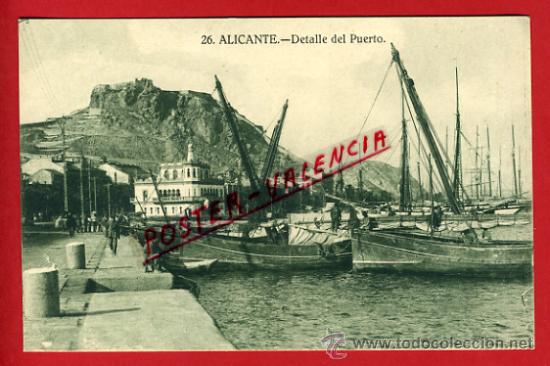Postais: POSTAL, ALICANTE, DETALLE DEL PUERTO,   P68232