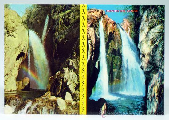 Cartes Postales: Postal Callosa de Ensarria Fuentes del Algar 2 vistas Ed Hnos Galiana a&ntilde;os 60 sin circular