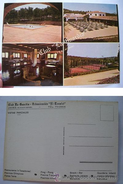 Postales: Antigua Postal Publicidad : Vistas Parciales - Club La Guardia - JAVEA