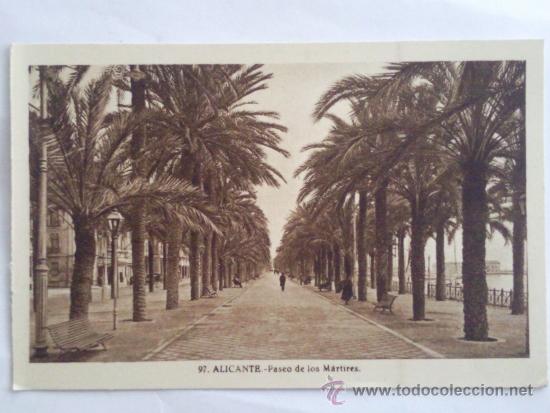Postkarten: TARJETA POSTAL ALICANTE, PASEO DE LOS MARTIRES