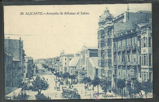 Postais: ALICANTE AVENIDA DE ALFONSO EL SABIO