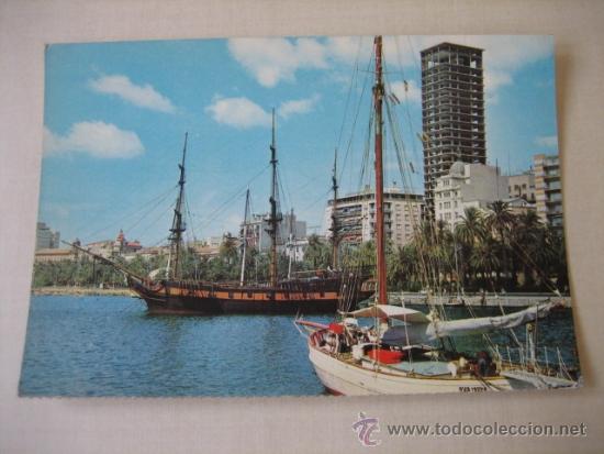Postkarten: N&ordm; 104 .-ALICANTE PUERTO Y EXPLANADA