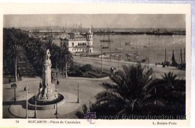 Postcards: TARJETA POSTAL ALICANTE, PLAZA DE CANALEJAS, 23, ROISIN