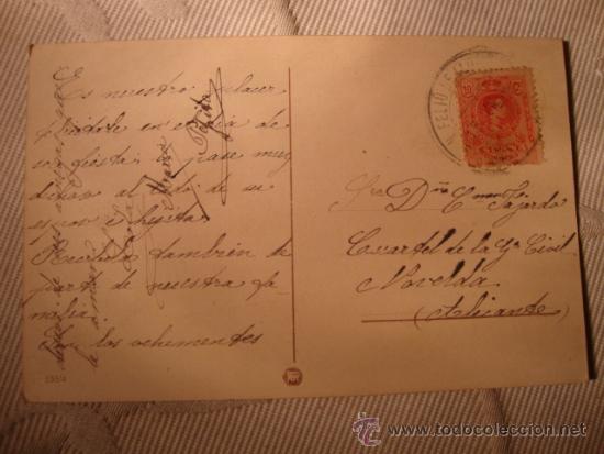Postkarten: TARJETA POSTAL DIRIGIDA AL JEFE LA GUARDIA CIVIL NOVELDA SELLO MATASELLO S. FELIU LLOBREGAT 1916