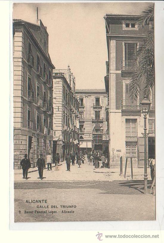 Postais: ALICANTE.- CALLE DEL TRIUNFO