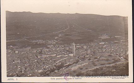 Cartes Postales: POSTAL JATIVA VISTA PANORAMICA DESDE EL CASTILLO ARRIBAS