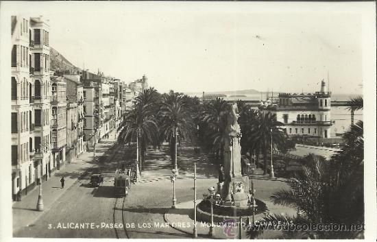 Postcards: ALICANTE PASEO DE LOS MARTIRES SIN ESCRIBIR