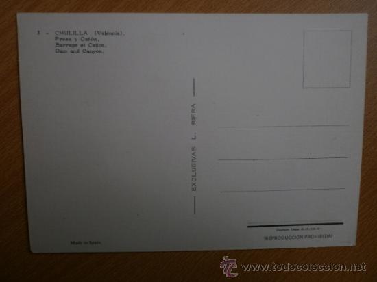 Postales: VALENCIA. CHULILLA. - Foto 2