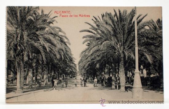 Postales: Postal Alicante Paseo M&aacute;rtires ni&ntilde;os bicicleta sin circular Fototipia Thomas sin circular