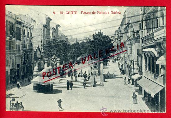 Postkarten: POSTAL ALICANTE, PASEO DE MENDEZ NU&Ntilde;EZ,   P77442