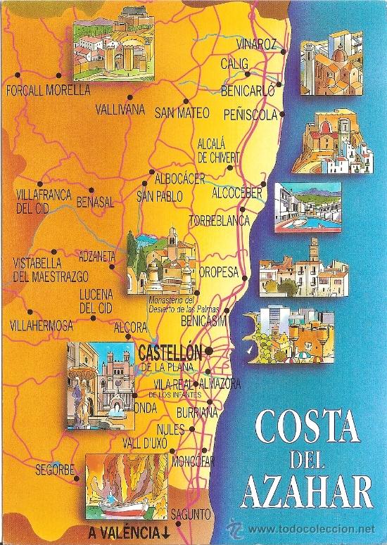 costa azahar mapa Costa del azahar, mapa   escudo de oro nº 49     Sold through 