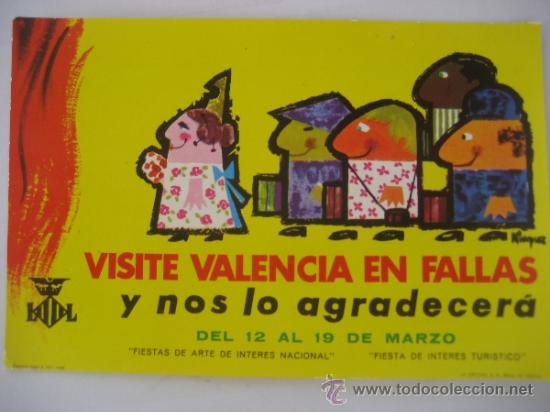 Postales: Fallas 1966. Postal publicitaria. Sin circular - Foto 1