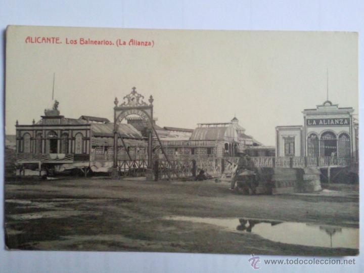 Cartoline: POSTAL ALICANTE, LOS BALNEARIOS ( LA ALIANZA )