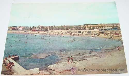Cartoline: ANTIGUA POSTAL DE TORREVIEJA (ALICANTE) - PLAYA DE LOS LOCOS - CIRCULADA - ED. ARRIBAS.