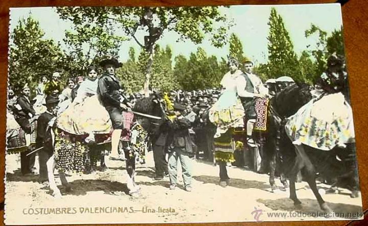 Postkarten: ANTIGUA FOTO POSTAL COLOREADA DE COSTRUMBRES VALENCIANAS - UNA FIESTA - NO CIRCULADA - ED. ROSENDO P