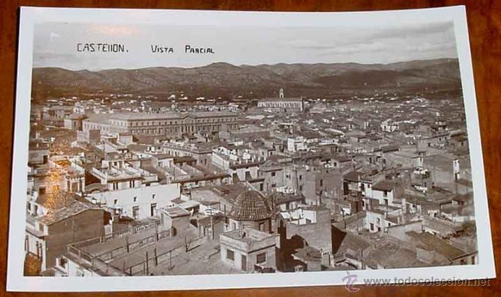 Postkarten: ANTIGUA FOTO POSTAL DE CASTELLON - VISTA PARCIAL - 1935 - SIN CIRCULAR