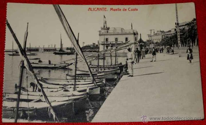 Postkarten: ANTIGUA POSTAL DE ALICANTE - MUELLE DE COSTA - NO CIRCULADA - ED. THOMAS.