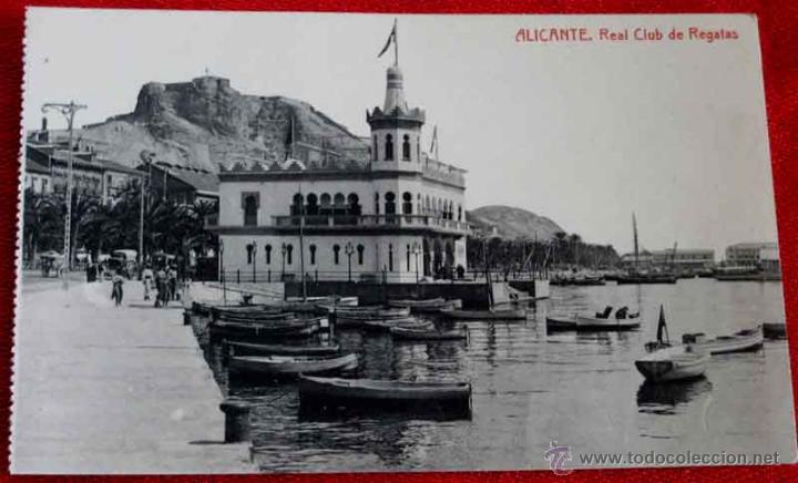 Postcards: ANTIGUA POSTAL DE ALICANTE - REAL CLUB DE REGATAS - NO CIRCULADA - ED. THOMAS.