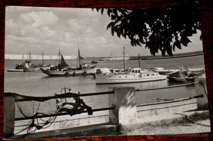 Postais: ANTIGUA FOTO POSTAL DE BENICARLO (CASTELLON) - DETALLE DEL PUERTO - EXCLUSIVA JOSE MUCHOLA 14. CIRCU
