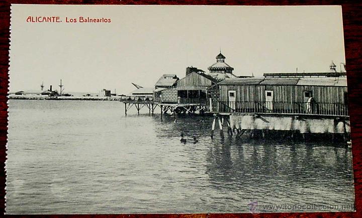 Postkarten: ANTIGUA POSTAL DE ALICANTE - LOS BALNEARIOS - ED. THOMAS 2219 - NO CIRCULADA.