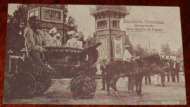 Postkarten: Antigua Postal: Exposici&oacute;n Regional Valenciana - Inauguraci&oacute;n Gran Batalla de Flores. 1911 - Publici