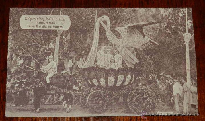 Postais: ANTIGUA POSTAL DE LA EXPOSICION VALENCIANA, INAGURACION DE LA GRAN BATALLA DE LAS FLORES, NO CIRCULA