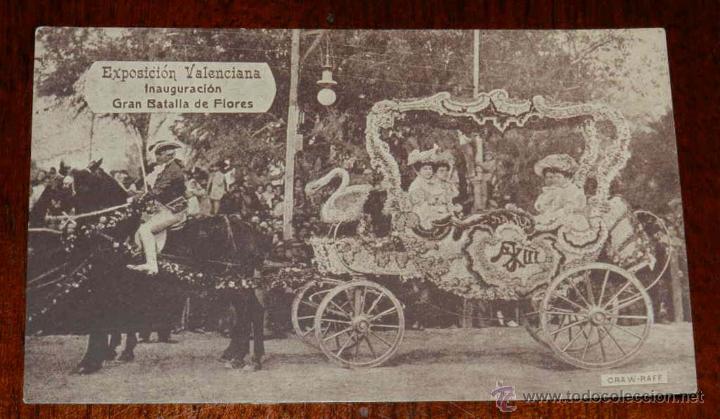 Postais: ANTIGUA POSTAL DE LA EXPOSICION VALENCIANA, INAGURACION DE LA GRAN BATALLA DE LAS FLORES, NO CIRCULA