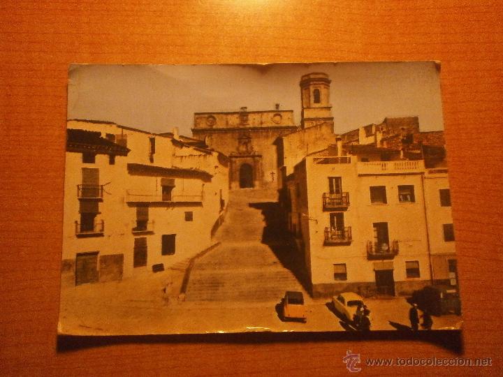 Cartes Postales: POSTAL CUEVAS DE VINROMA (CASTELLON) IGLESIA PARROQUIAL  CIRCULADA