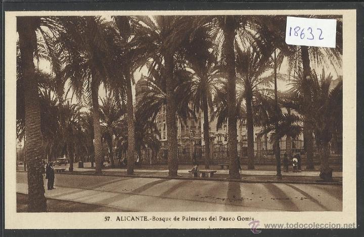Cartoline: ALICANTE - 57- BOSQUE DE PALMERAS DEL PASEO GOMIZ - ROISIN - (18632)
