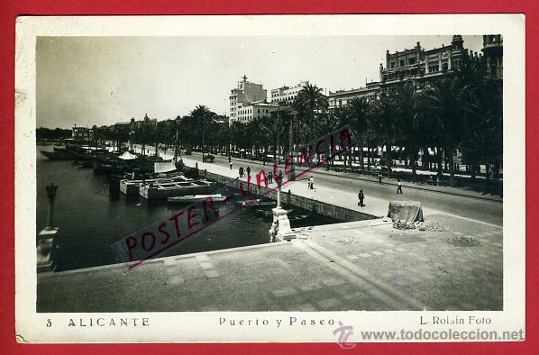 Postcards: POSTAL, ALICANTE, PUERTO Y PASEO, P91427
