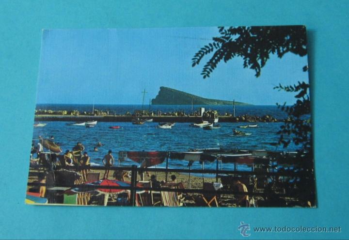 Postales: POSTAL PUERTO E ISLA. BENIDORM - Foto 1