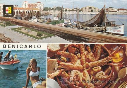 Cartes Postales: BENICARLO - PUERTO Y PLAYA - N&ordm;21 - ED.ESCUDO ORO - A&Ntilde;O 1970 - ESCRITA -