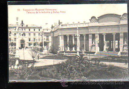 Postkarten: TARJETA POSTAL EXPOSICION REGIONAL VALENCIANA. PALACIOS DE LA INDUSTRIA Y BELLAS ARTES. 95. THOMAS
