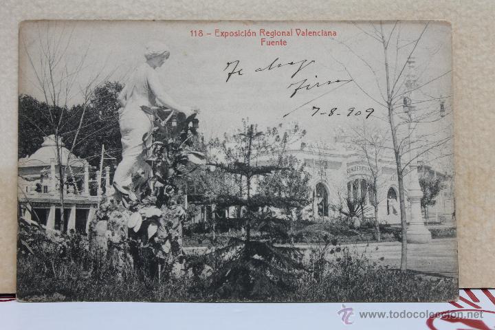 Postcards: TARJETA POSTAL EXPOSICION REGIONAL VALENCIANA, FUENTE 1909