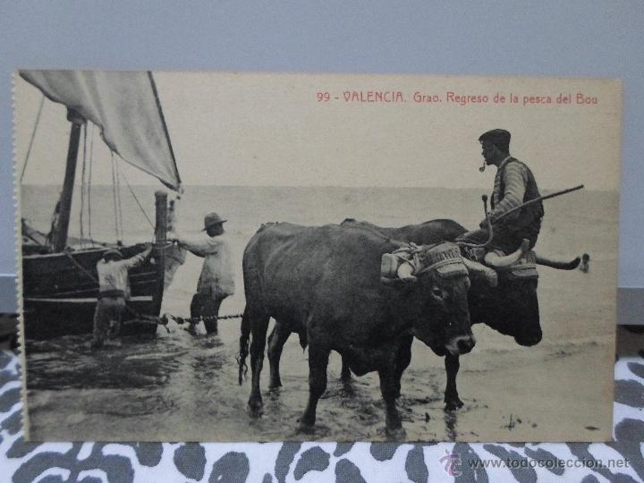 Postales: VALENCIA. GRAO. REGRESO DE LA PESCA. - Foto 1