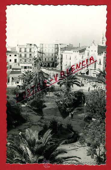 Cartoline: POSTAL ALCIRA , VALENCIA , VISTA PARCIAL PLAZA CAUDILLO , HIJO DE MU&Ntilde;OZ , ORIGINAL , P98853