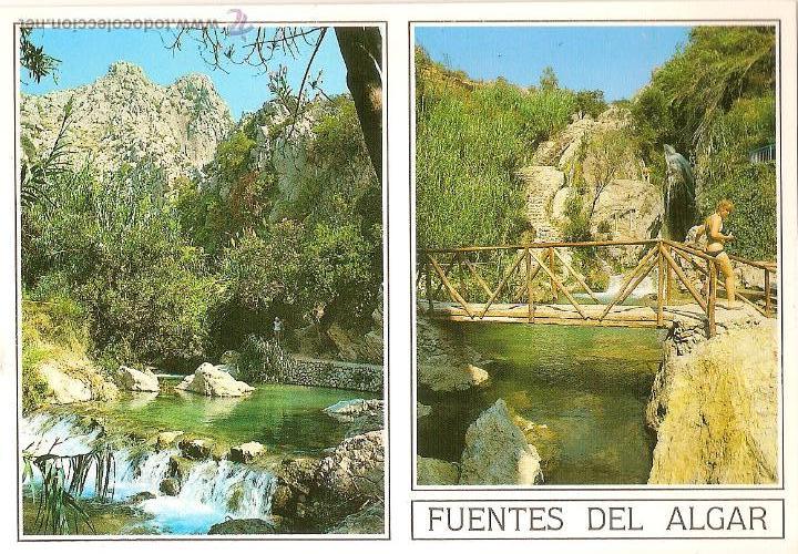 Postales: CALLOSA DE ENSARRIA (ALICANTE), FUENTES DEL ALGAR - POSTALES HNOS. GALIANA N&ordm; 6 - SIN CIRCULAR