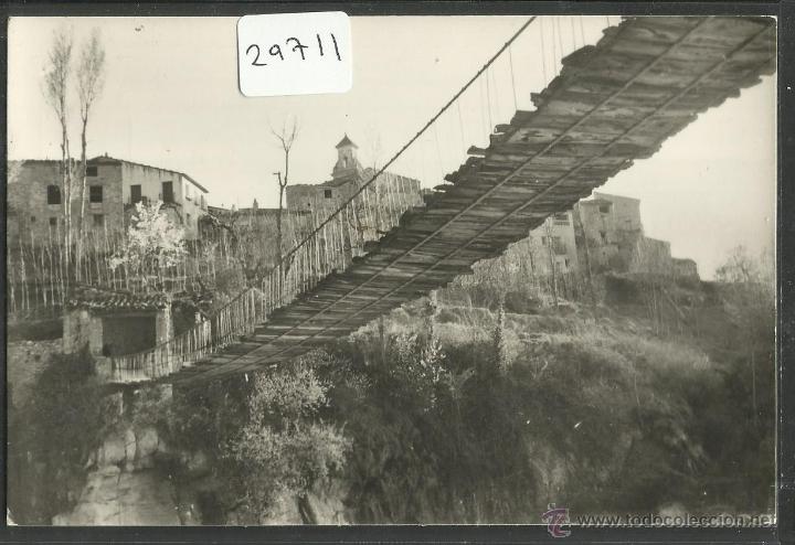 Postcards: CAMPOS DE ARENOSO - 1002 - PUENTE COLGANTE - ED&middot; COMAS ALDEA - (29711)