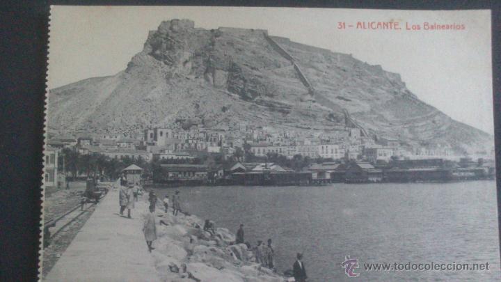 Postales: TARJETA POSTAL DE ALICANTE, LOS BALNEARIOS, FOTOTIPIA THOMAS