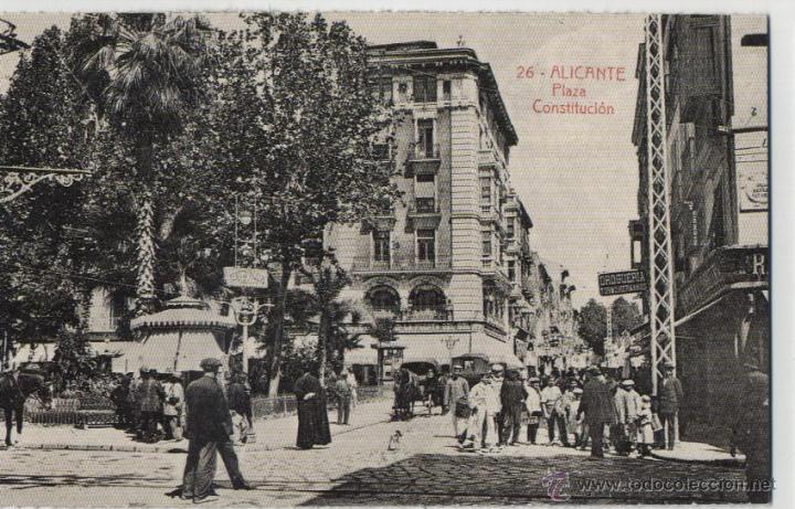 Postcards: Postal ALICANTE, plaza Constituci&oacute;n * REPRODUCCI&Oacute;N *